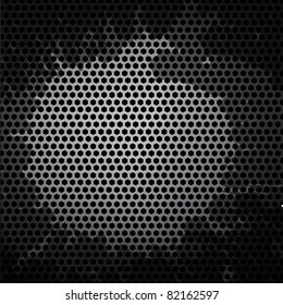 hexagon metal background vector design.