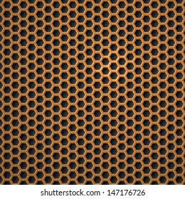 Hexagon metal background.  Vector illustration. Eps 10