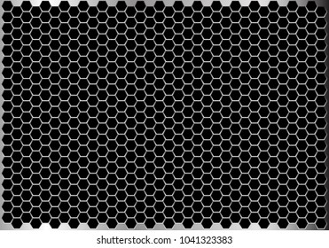 Hexagon metal mesh pattern design modern futuristic background texture vector illustration.