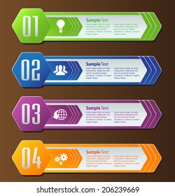 Hexagon modern text box for website, numbers, icon. 