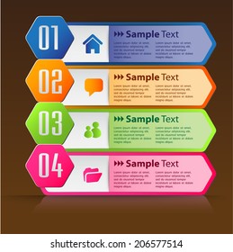 Hexagon modern text box for website business and info graphic, numbers, icon. 