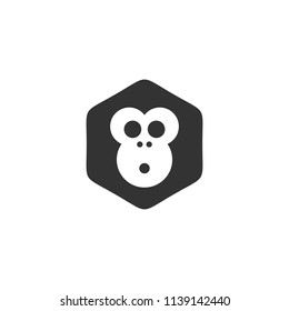 Hexagon Monkey Logo Design Inspiration