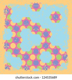 Hexagon Mosaic. Retro Abstract background. Vector illustration EPS 10