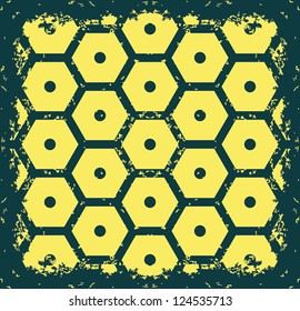 Hexagon Mosaic. Retro Abstract background. Vector illustration EPS 10