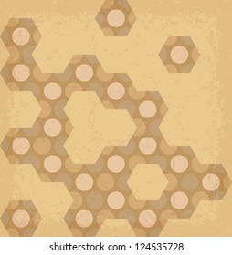 Hexagon Mosaic. Retro Abstract background. Vector illustration EPS 10