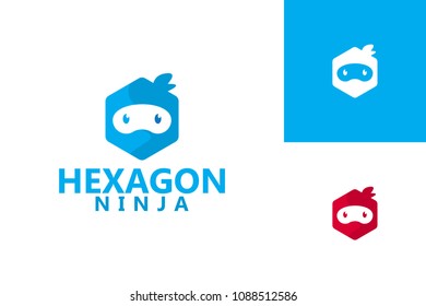 Hexagon Ninja Logo Template Design Vector, Emblem, Design Concept, Creative Symbol, Icon