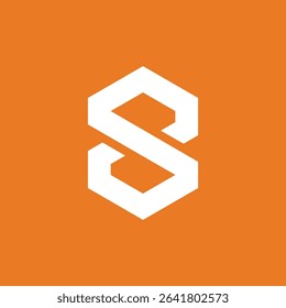 Hexagon Number 8 Eight logo design vector template