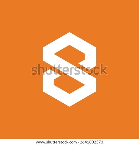 Hexagon Number 8 Eight logo design vector template