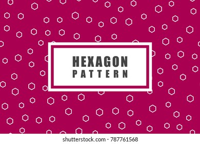 Hexagon objects vector pattern. Geomteric pattern for background