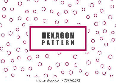 Hexagon objects vector pattern. Geomteric pattern for background