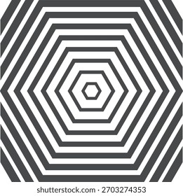 Hexagon optical illusion geometric background