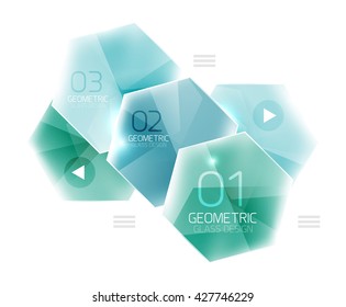 Hexagon option infographics. Vector universal design template