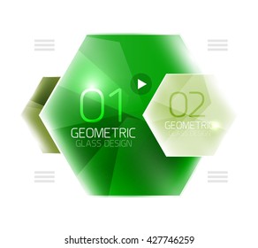 infografías de la opción del hexágono. Plantilla de diseño universal del vector