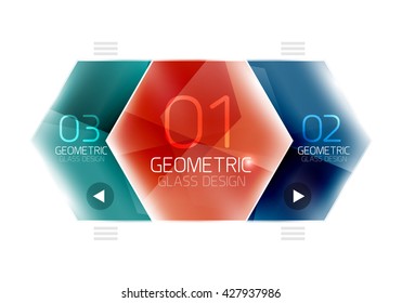 Hexagon option infographics. Vector universal design template