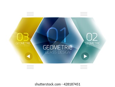 Hexagon option infographics. Vector universal design template