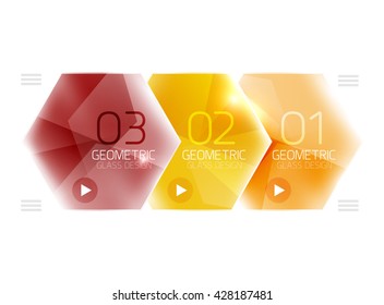 Hexagon option infographics. Vector universal design template