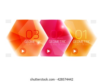 infografías de la opción del hexágono. Plantilla de diseño universal del vector
