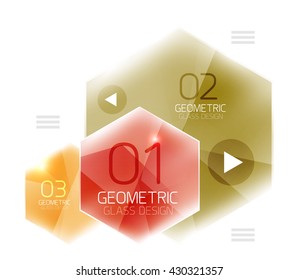 infografías de la opción del hexágono. Plantilla de diseño universal del vector