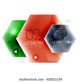 infografías de la opción del hexágono. Plantilla de diseño universal del vector