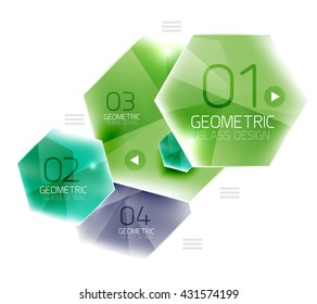 Infografiken zur Hexagon-Option. Vektoruniverselle Design-Vorlage