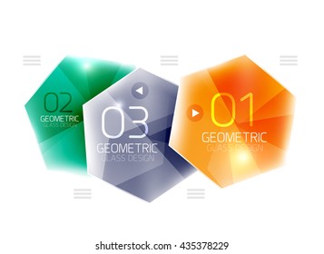 infografías de la opción del hexágono. Plantilla de diseño universal del vector