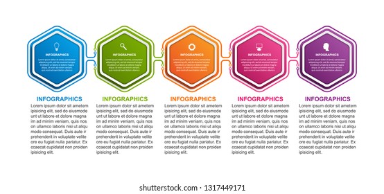 Infografik-Vorlage für Hexagon-Optionen mit 8 Optionen oder Schritten. Infografiken für Geschäftspräsentationen oder Informationsbanner. 