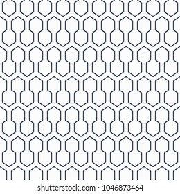 Hexagon ornament pattern - seamless geometric background.