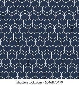 Hexagon ornament pattern - seamless geometric background.