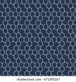 Hexagon ornament pattern - seamless geometric background.