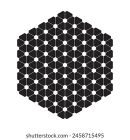 The hexagon overlap on a white background.