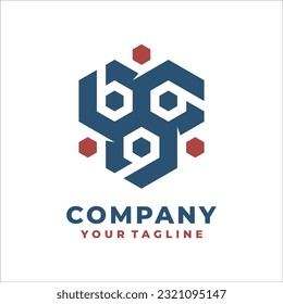 Logo del grupo de personas del grupo de marcos de la sobreimpresión del hexágono