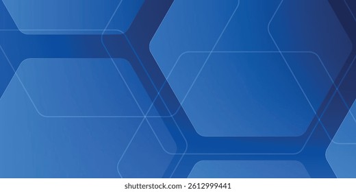 Hexagon pattern. Abstract blue background. Geometric triangle background.