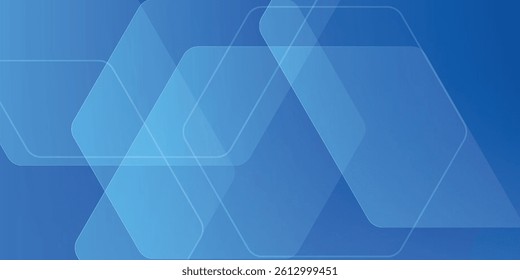 Hexagon pattern. Abstract blue background. Geometric triangle background.