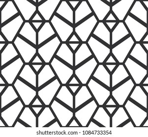 Hexagon Pattern. Abstract Geometric Pattern. Endless Vector.