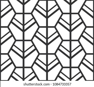 Hexagon Pattern. Abstract Geometric Pattern. Endless Vector.