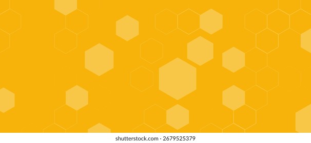 Padrão hexágono, ciência médica abstrata. Colmeia. Rede de hexágonos geométricos. Química de moléculas negócio desenvolvimento transformacional geométrico vetor fundo. Plano de fundo hexágono amarelo