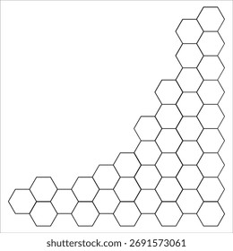 Hexagon pattern background design vector, honeycomb graphic illustration template art