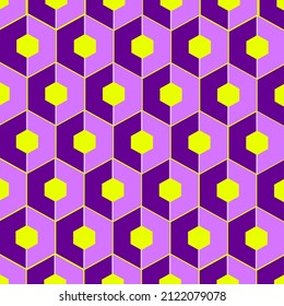 Hexagon Pattern Background With Elegant Color. Old Pattern. Vector Illustration