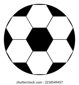 hexagon pattern black and white soccer ball illustration vector