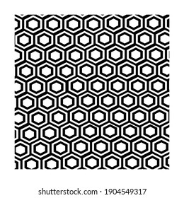 Hexagon Pattern Color is Black for Commercial Use