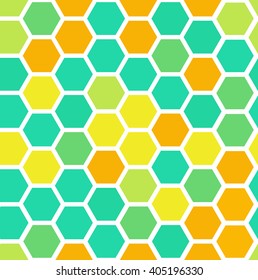 hexagon pattern. geometric background. abstract modern tile. vector illustration. design for the background display, flyers, brochures fabric, clothes, texture, textile pattern. orange color