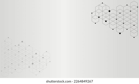 Hexagon pattern and geometric shapes abstract background for science, medicine, technology and other. Vector illustration. EPS 10.