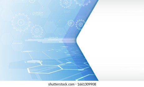 hexagon pattern innovation tech background eps 10 vector