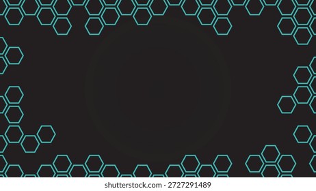 Patrón hexagonal de Plantillas modernas y futuristas con espacio de copia en el centro. para fondo o telón de fondo.