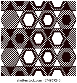 hexagon pattern pit regular stacking
