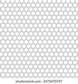 Hexagon pattern. Seamless background. Abstract honeycomb background in grey color. Vector illustration