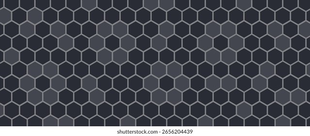 hexagon pattern. Seamless background. Abstract honeycomb background in gray colors. vector