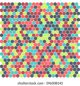 Hexagon pattern. Vector background.