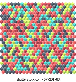 Hexagon pattern. Vector background.