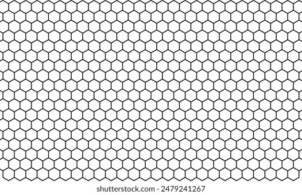 Hexagon pattern vector background with a seamless grid texture.